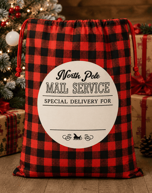 ILTEX Apparel Santa Sack - Red Plaid