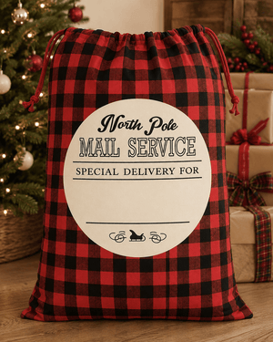 ILTEX Apparel Santa Sack - Red Plaid