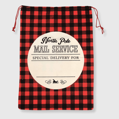 ILTEX Apparel Santa Sack - Red Plaid