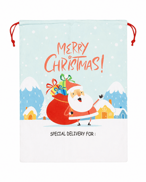 ILTEX Apparel Santa Sack Sublimation - Christmas Santa Snow