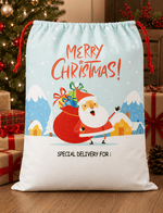 ILTEX Apparel Santa Sack Sublimation - Christmas Santa Snow