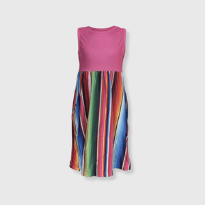 ILTEX Apparel Serape Pink Maxi Dress Kids