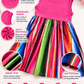 ILTEX Apparel Serape Pink Maxi Dress Kids