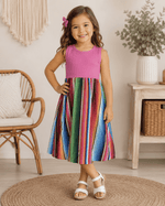 ILTEX Apparel Serape Pink Maxi Dress Kids