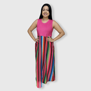 ILTEX Apparel Serape Pink Maxi Dress Women