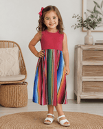 ILTEX Apparel Serape Red Maxi Dress Kids