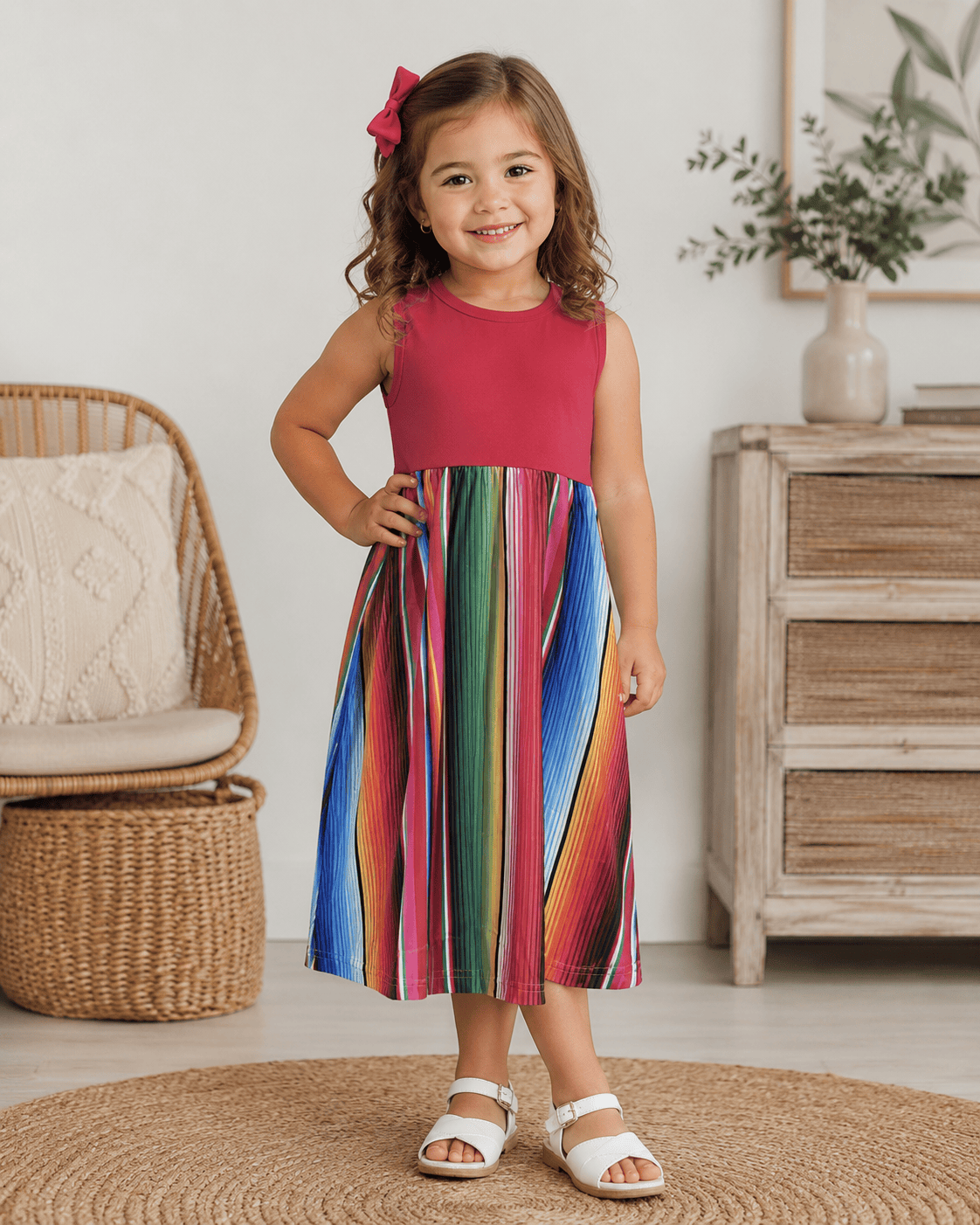 ILTEX Apparel Serape Red Maxi Dress Kids