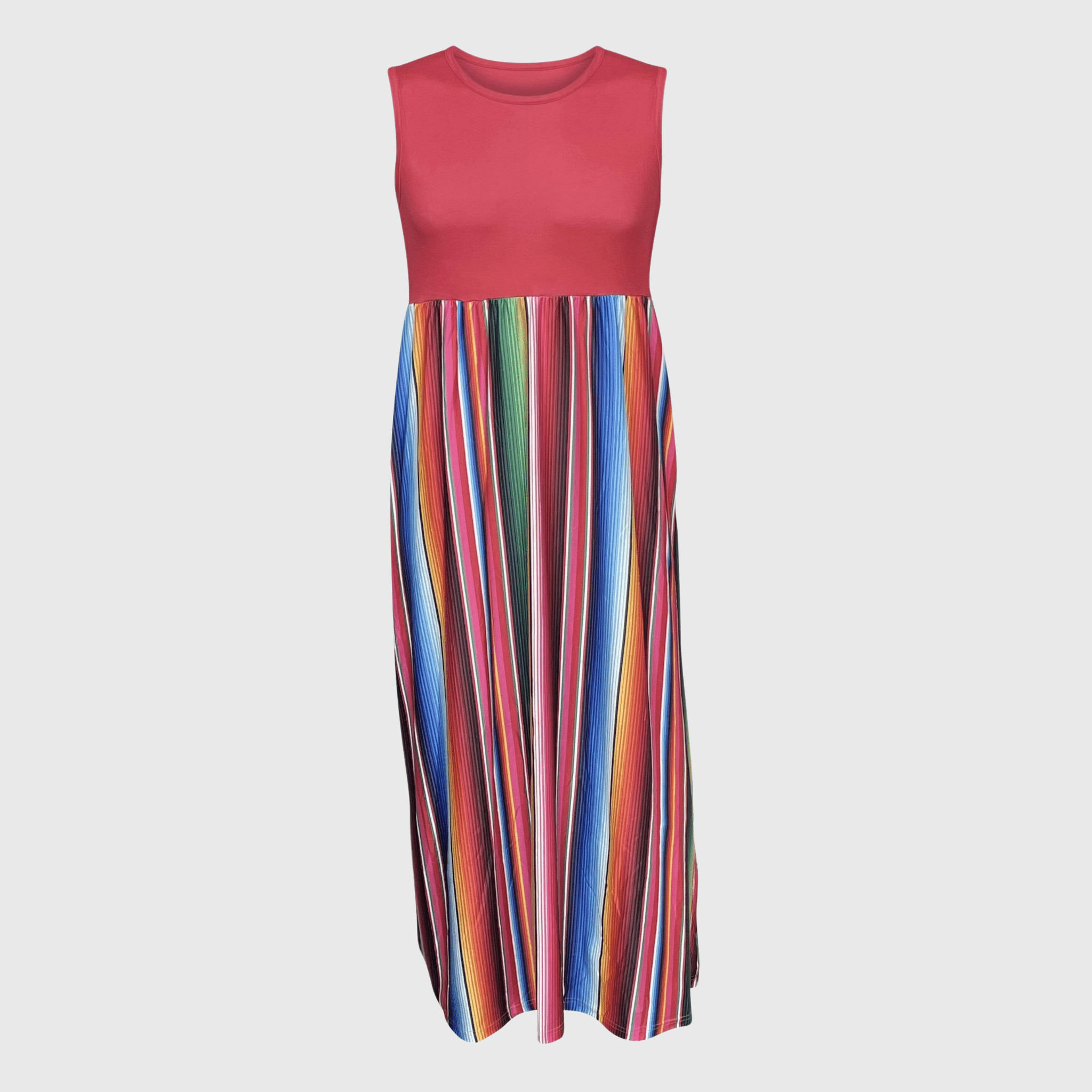 Serape Red Maxi Dress Women | ILTEX Apparel Serape Red Maxi Dress Women | ILTEX Apparel