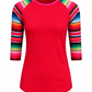 ILTEX Apparel Serape Red Top