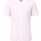 ILTEX Apparel Shirts & Tops Adult Pinstripe Button-Down Baseball Jersey