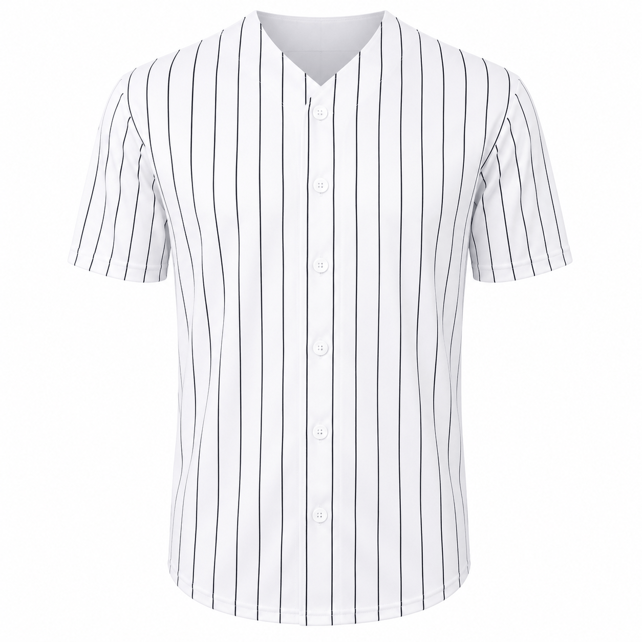 ILTEX Apparel Shirts & Tops Adult Pinstripe Button-Down Baseball Jersey
