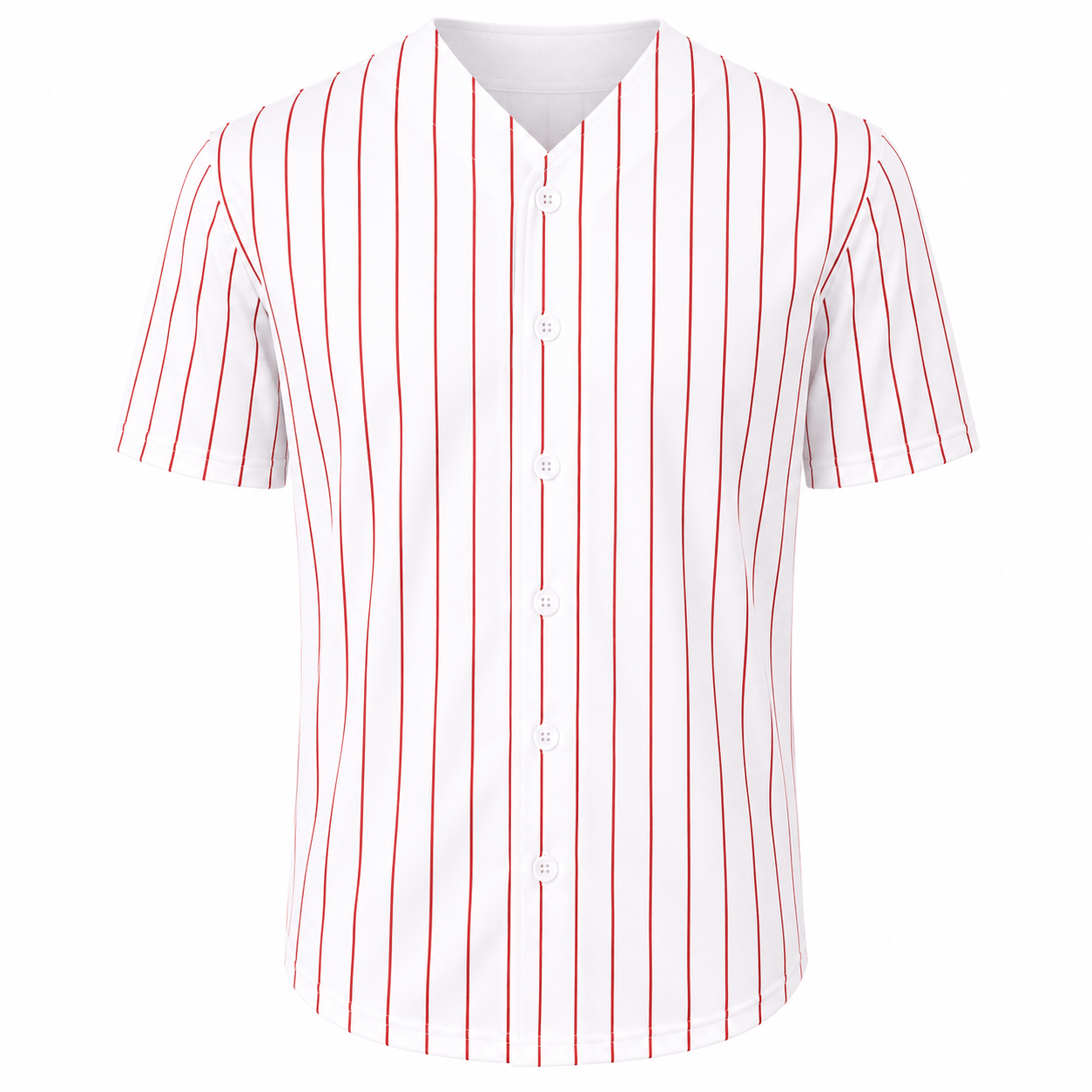 ILTEX Apparel Shirts & Tops Adult Pinstripe Button-Down Baseball Jersey