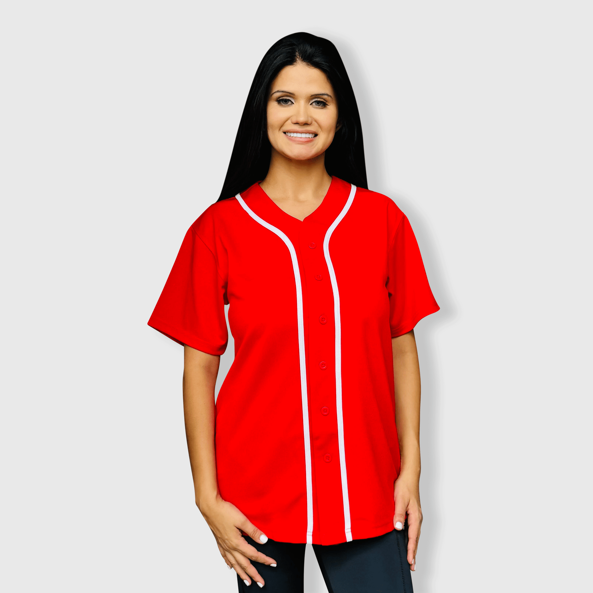 ILTEX Apparel Shirts & Tops Baseball Button Down Jersey Adult