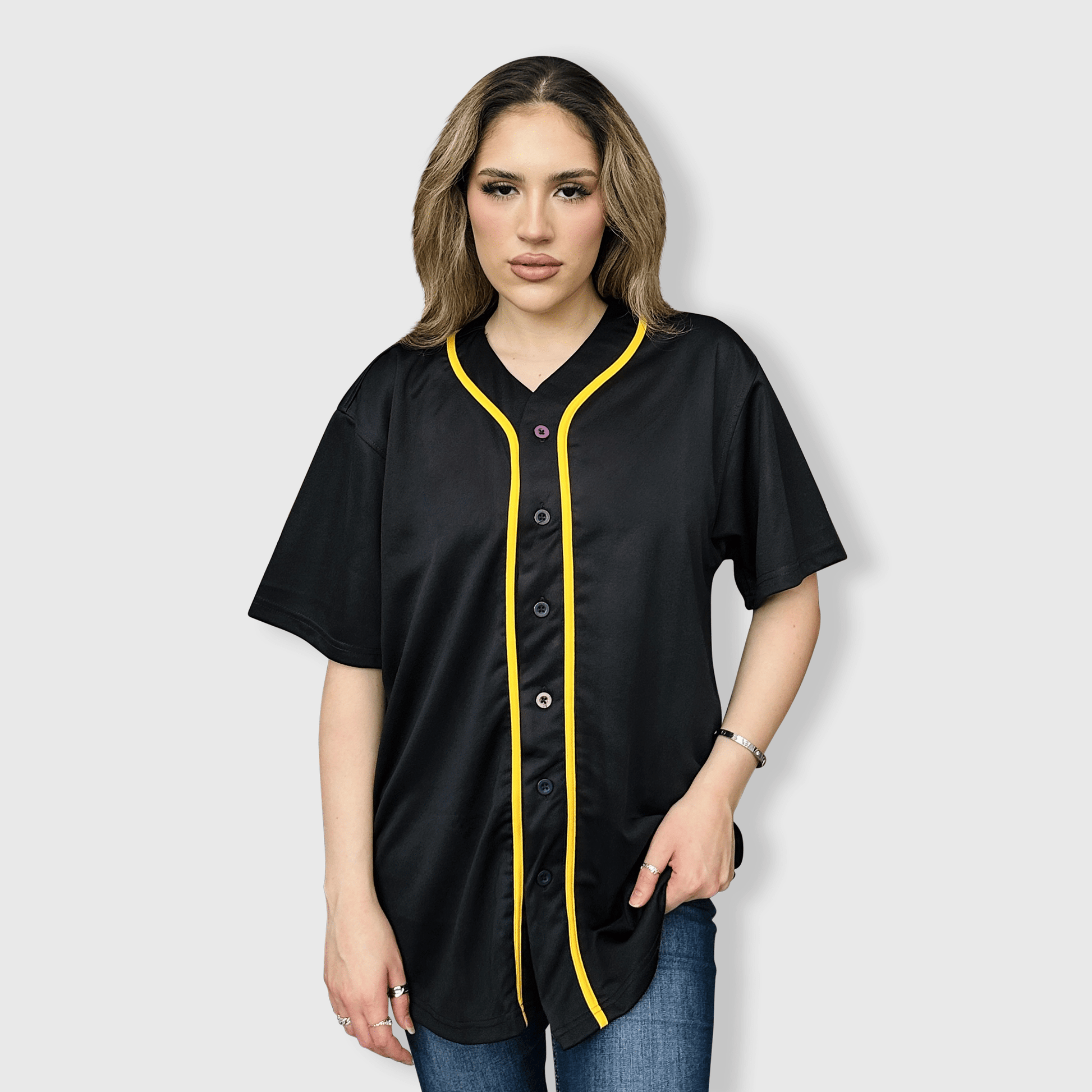 ILTEX Apparel Shirts & Tops Baseball Button Down Jersey Adult