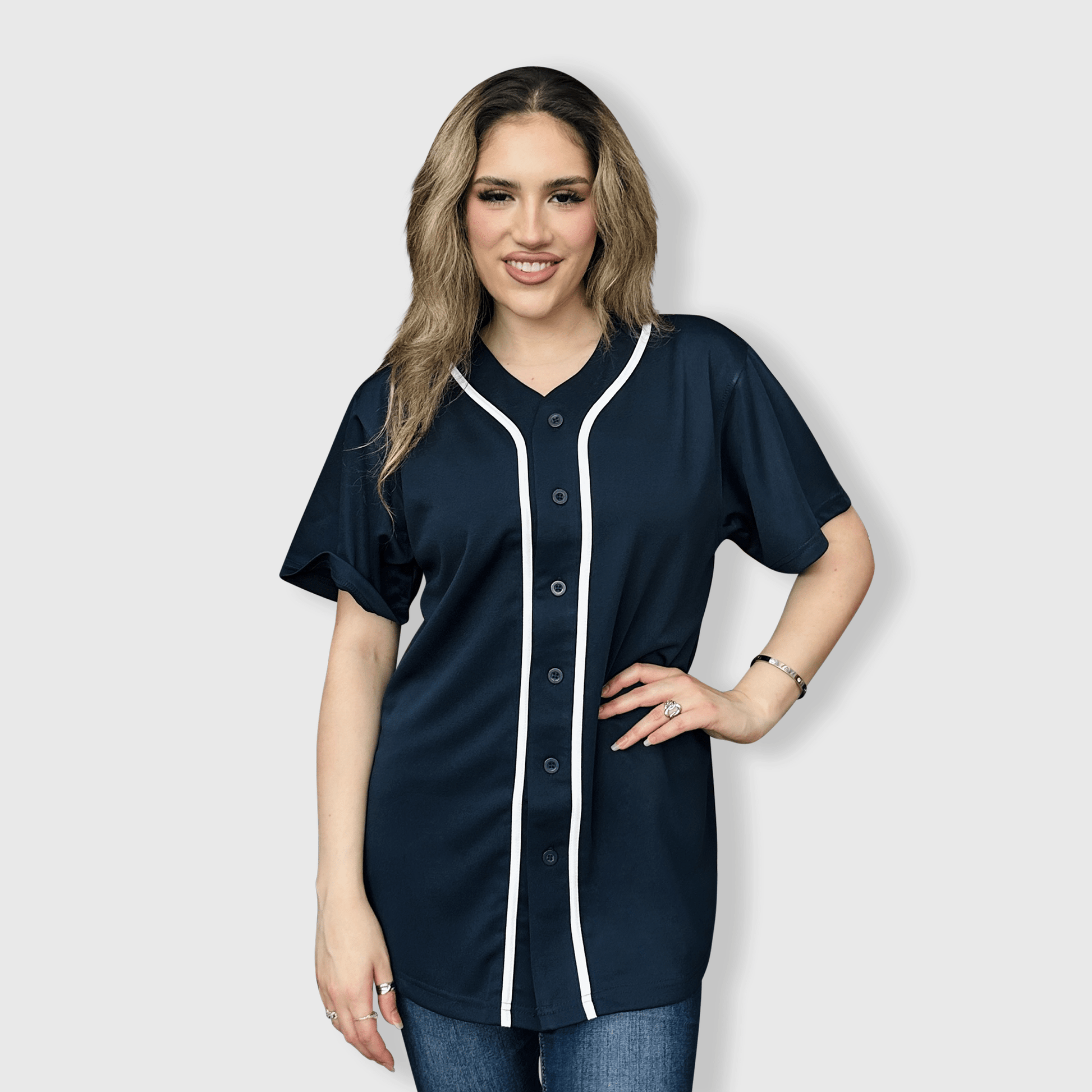 Baseball t-shirt with buttons hotsell