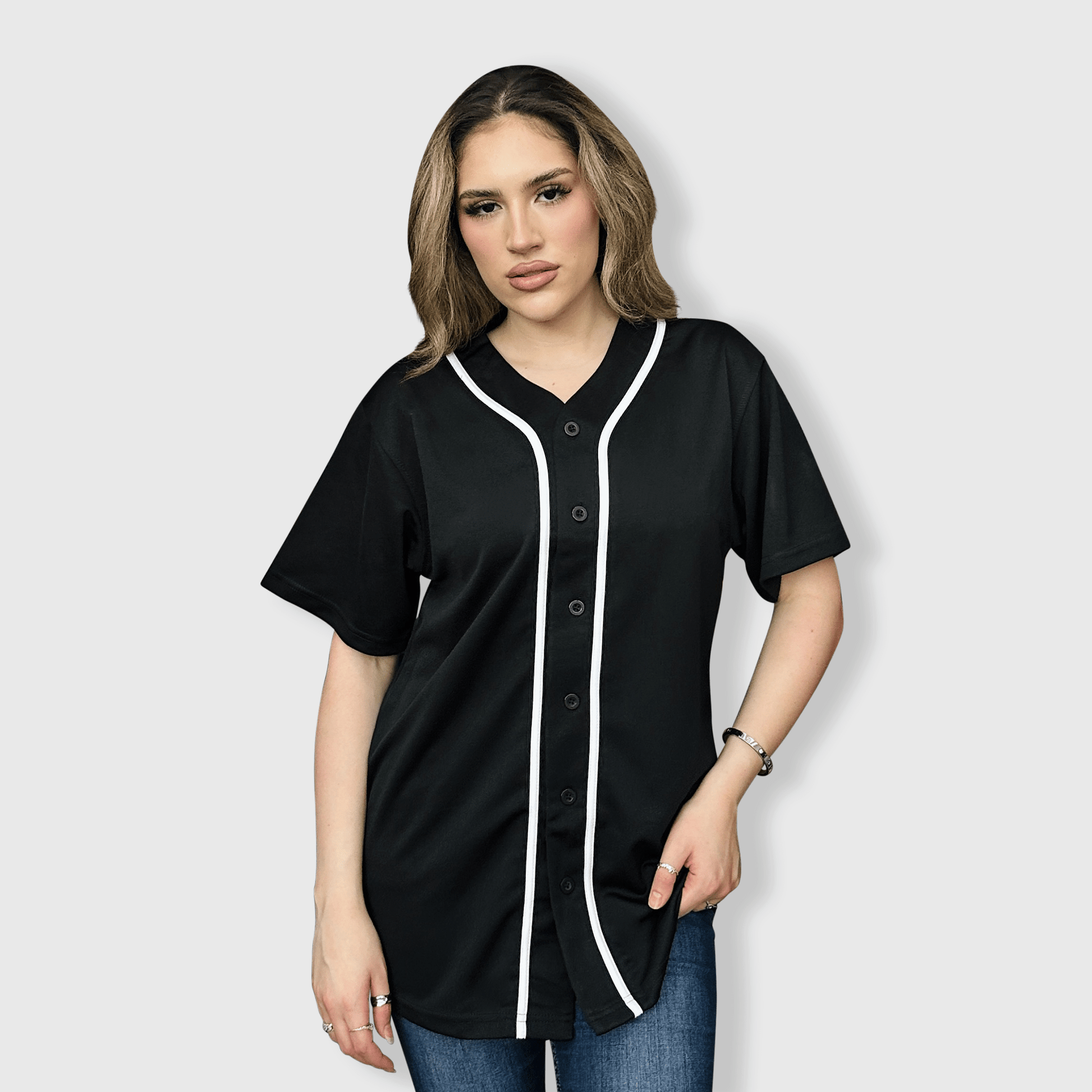 ILTEX Apparel Shirts & Tops Baseball Button Down Jersey Adult