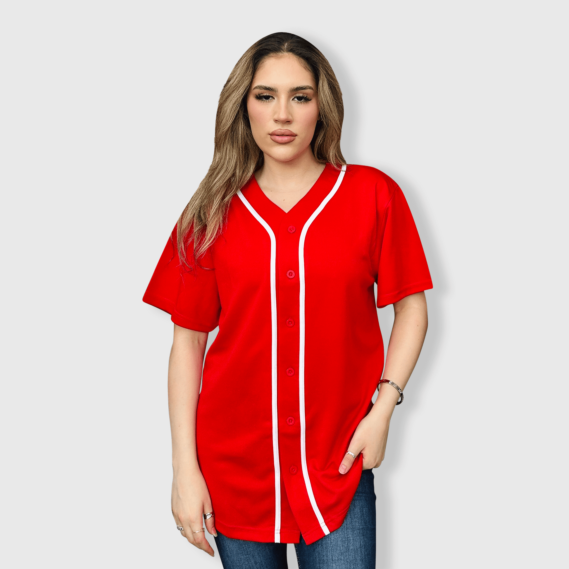 ILTEX Apparel Shirts & Tops Baseball Button Down Jersey Adult