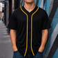 ILTEX Apparel Shirts & Tops Black/Gold / Small Adult Button-Down Baseball Jersey