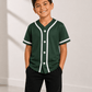ILTEX Apparel Shirts & Tops Forrest Green/White / 2T Kids Button-Down Baseball Jersey