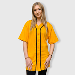 ILTEX Apparel Shirts & Tops Gold/Black / Small New Colors - Baseball Button Down Jersey Adult