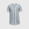 Baseball Button Down Jersey Kids - Gray