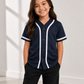 ILTEX Apparel Shirts & Tops Navy/White / 2T Baseball Button Down Jersey Kids