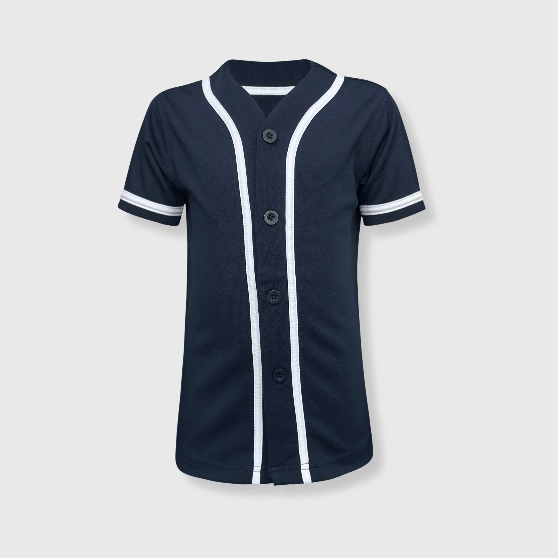 ILTEX Apparel Shirts & Tops Navy/White / 2T Baseball Button Down Jersey Kids