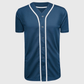 ILTEX Apparel Shirts & Tops Navy/White / Small Baseball Button Down Jersey Adult