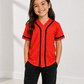 ILTEX Apparel Shirts & Tops Orange/Navy / 2T Baseball Button Down Jersey Kids