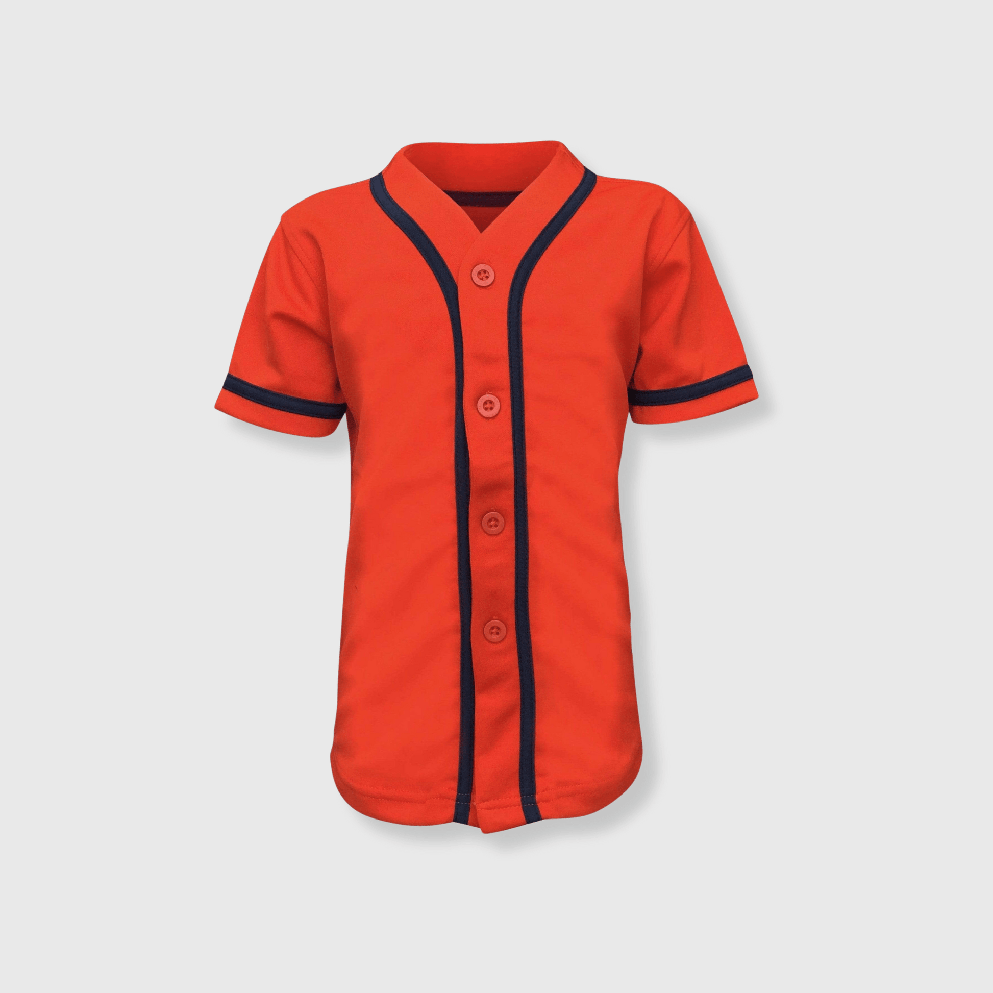 ILTEX Apparel Shirts & Tops Orange/Navy / 2T Baseball Button Down Jersey Kids