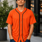ILTEX Apparel Shirts & Tops Orange/Navy / Small Adult Button-Down Baseball Jersey