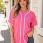 ILTEX Apparel Shirts & Tops Pink / Small Adult Button-Down Baseball Jersey