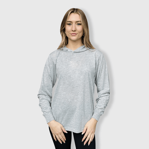 ILTEX Apparel Shirts & Tops Polyester Gray Cotton-Feel Lightweight Hoodie