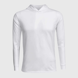 ILTEX Apparel Shirts & Tops Polyester White Cotton-Feel Lightweight Hoodie