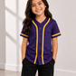 ILTEX Apparel Shirts & Tops Purple/Gold / 2T Baseball Button Down Jersey Kids