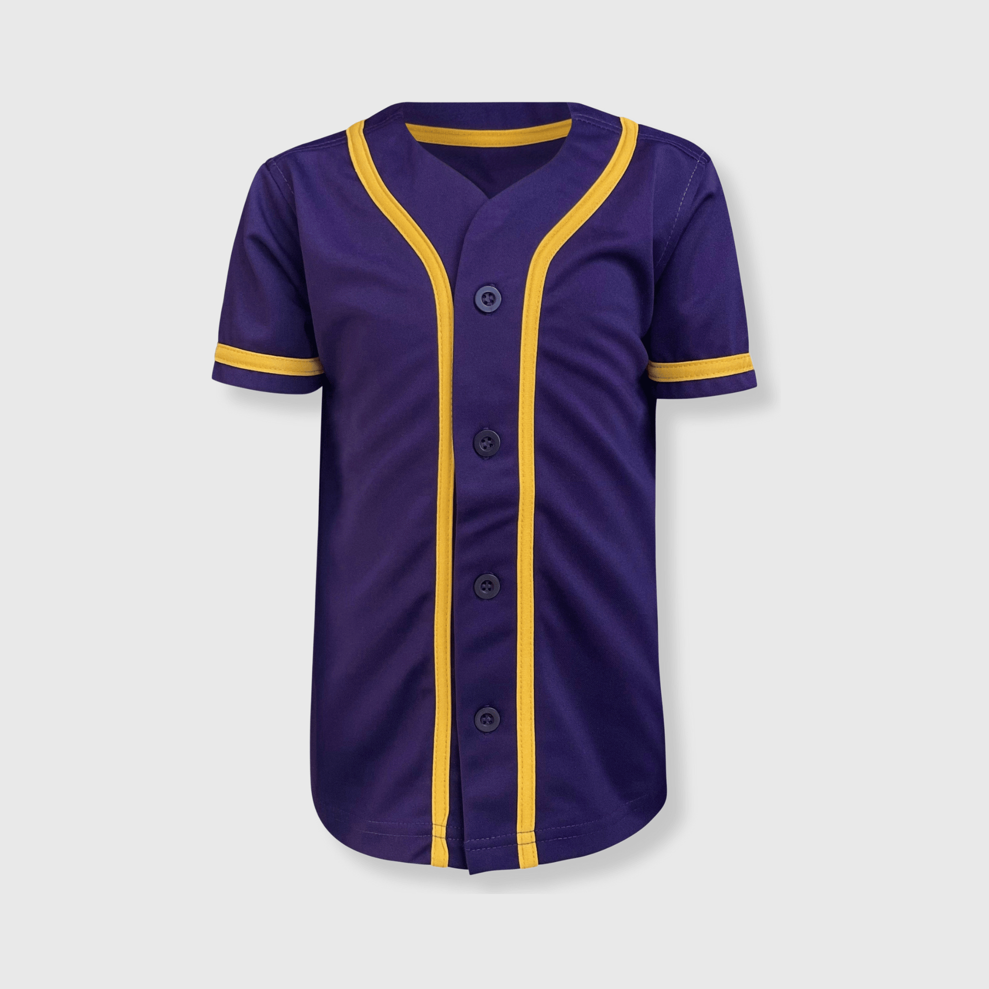 ILTEX Apparel Shirts & Tops Purple/Gold / 2T Baseball Button Down Jersey Kids