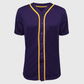 ILTEX Apparel Shirts & Tops Purple/Gold / Small Baseball Button Down Jersey Adult