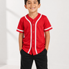 Baseball Button Down Jersey Kids - Red