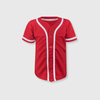 Baseball Button Down Jersey Kids - Red