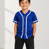 Baseball Button Down Jersey Kids - Royal Blue