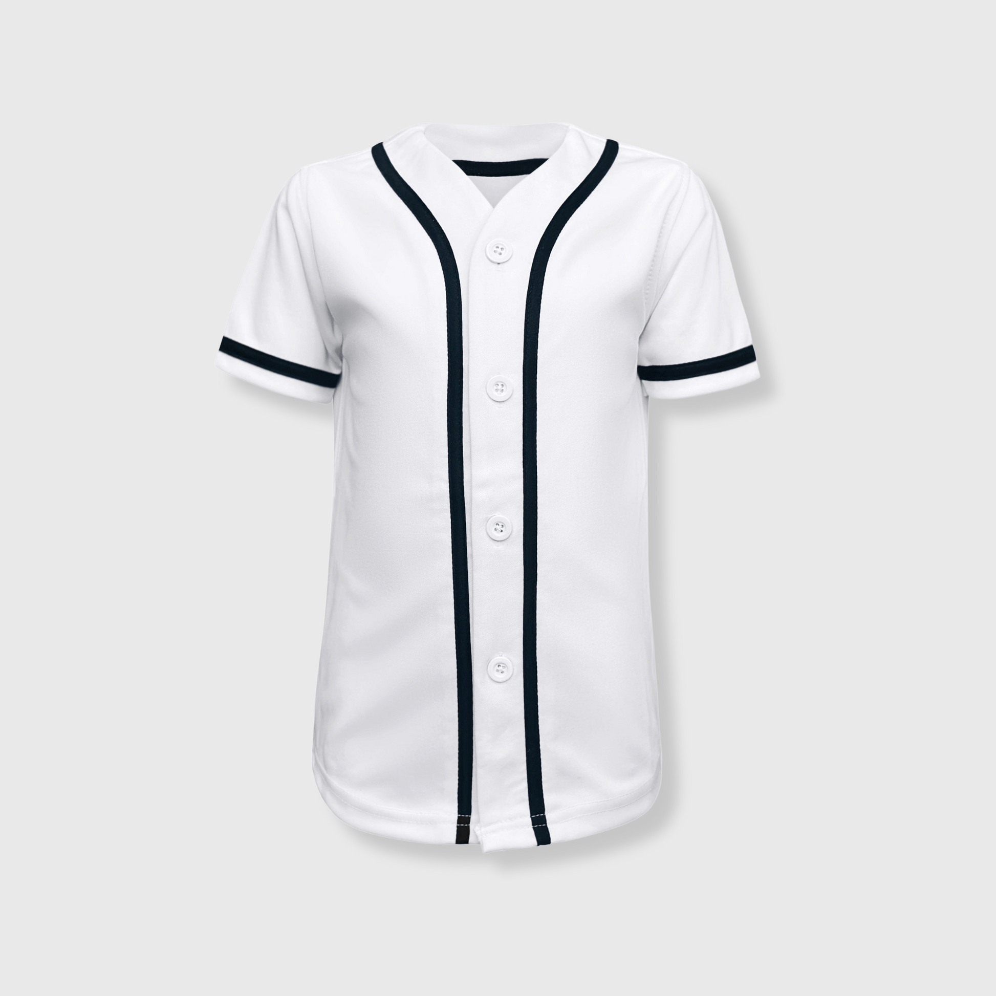 ILTEX Apparel Shirts & Tops White/Black / 2T Baseball Button Down Jersey Kids