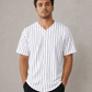 ILTEX Apparel Shirts & Tops White/Black (Pinstripe) / Small Adult Pinstripe Button-Down Baseball Jersey