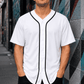 ILTEX Apparel Shirts & Tops White/Black / Small Adult Button-Down Baseball Jersey