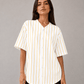 ILTEX Apparel Shirts & Tops White/Gold (Pinstripe) / Small Adult Pinstripe Button-Down Baseball Jersey