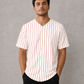 ILTEX Apparel Shirts & Tops White/Orange (Pinstripe) / Small Adult Pinstripe Button-Down Baseball Jersey