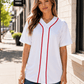 ILTEX Apparel Shirts & Tops White/Red / Small Adult Button-Down Baseball Jersey