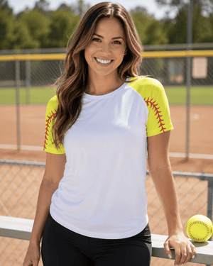 ILTEX Apparel Softball Raglan Short Sleeve Tee