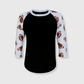 ILTEX Apparel Sports Raglan 2T / Black/White Football Print Raglan Kids