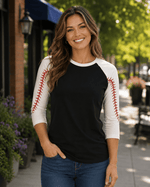 ILTEX Apparel Sports Raglan Black/White / Small Baseball Sleeve Raglan