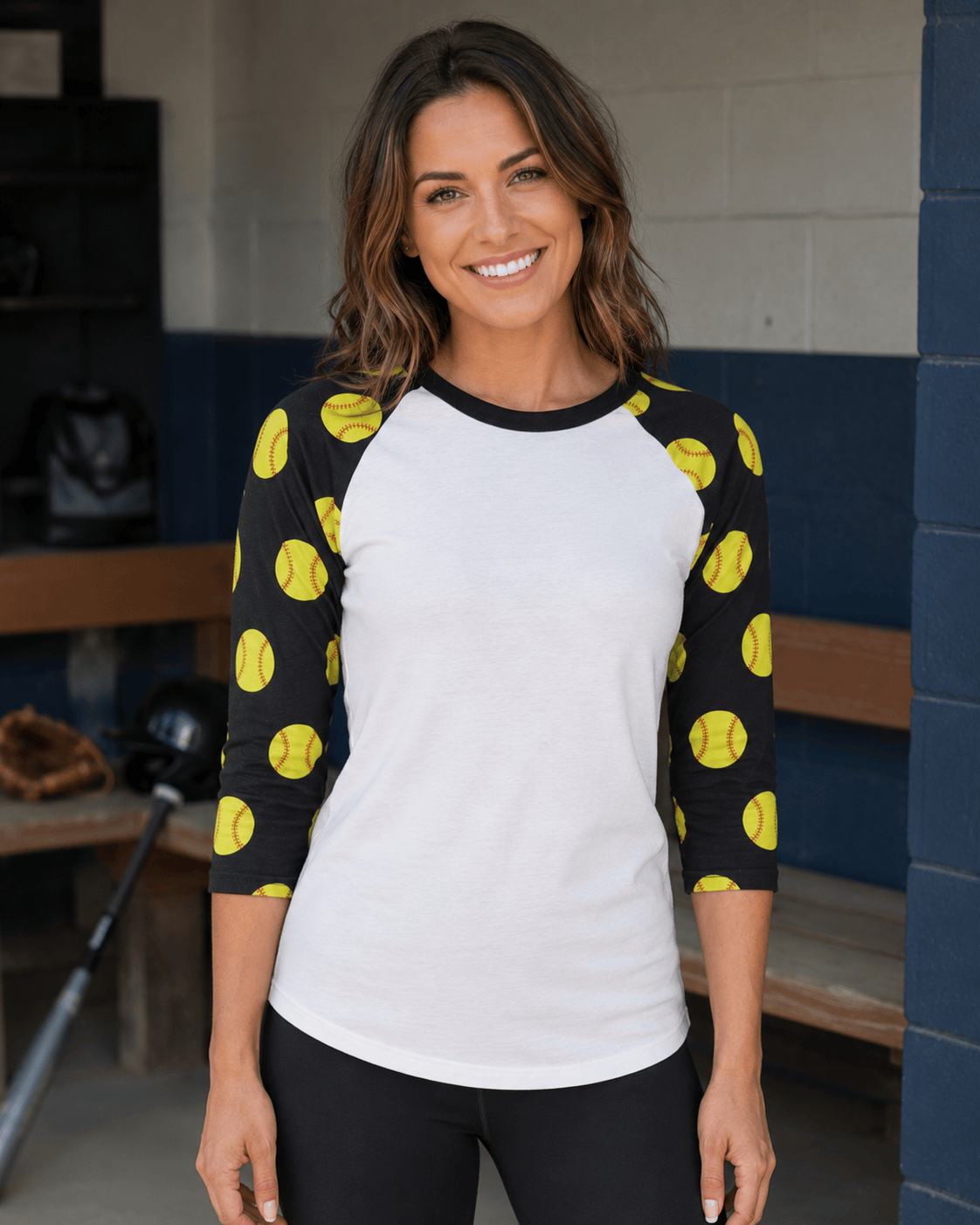 ILTEX Apparel Sports Raglan Softball Print Raglan Adult